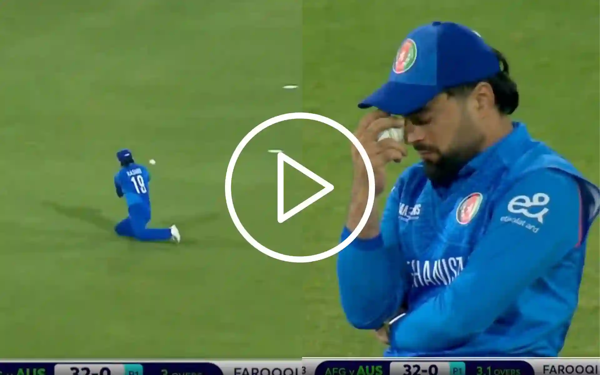 [Watch] Rashid Khan Regrets With Closed Eyes After Comical Catch Drop Of Travis Head